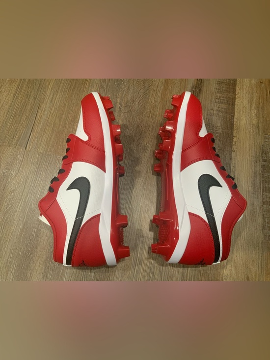Air Jordan 1 Retro MCS Low \'Chicago\' Red White Baseball Cleats CJ8524-611 Sz 14 main image 7